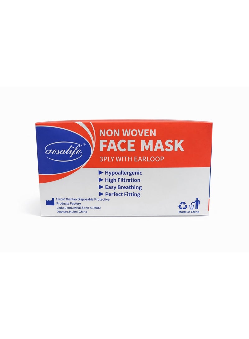 Gesalife Face Mask Non-Woven 3Ply Black - Image 3